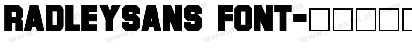 RadleySans Font字体转换